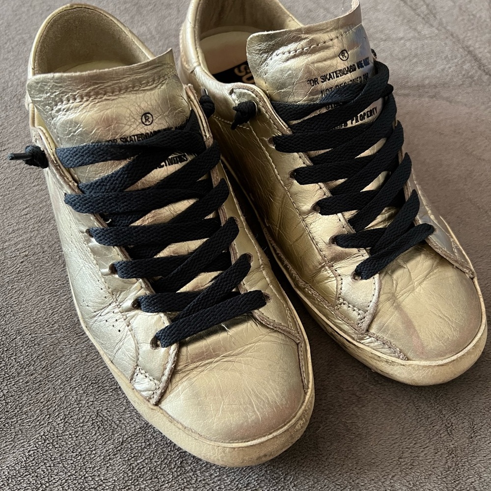 GGDB golden sneakers. Size 37